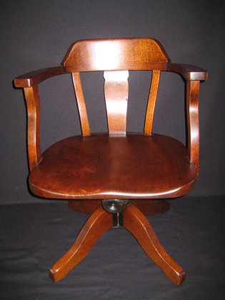 Silky Oak Office Chair  SOLD